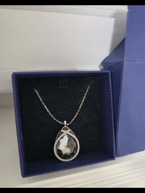 Swarovski Black Teardrop Pendant Necklace #1144285